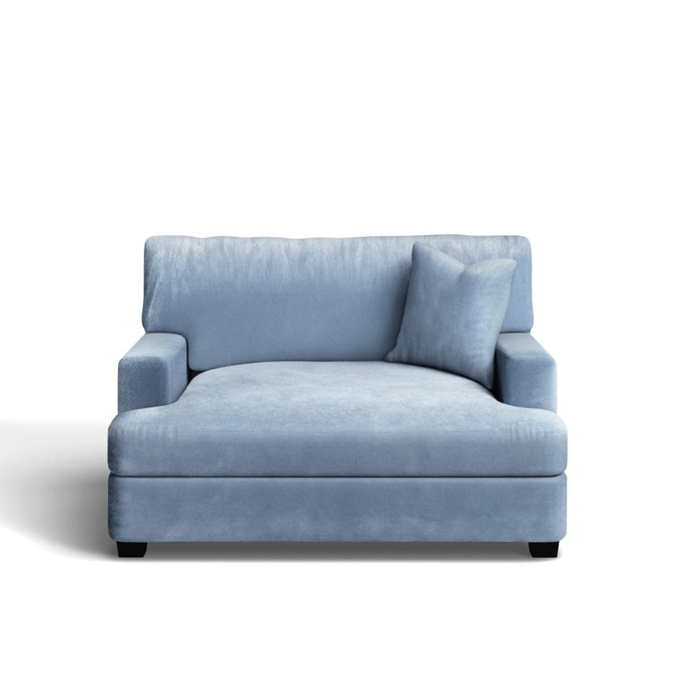 Emilio Upholstered Armchair Wayfair Custom Upholstery Fabric Bella Ocean Performance Velvet